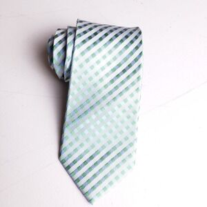 Croft & Barrow Geometric Striped Silk Necktie OS Blue